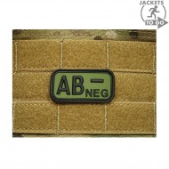 Patch 3d Pvc Blood Type Ab- Olive Drab Jacket To Go (jtg-abneg-od) Patch 3d Pvc Blood Type Ab- Olive Drab Jacket To Go (jtg-abneg-od)