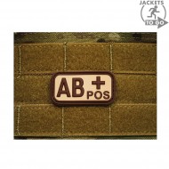 Patch 3d Pvc Blood Type Ab+ Desert Jacket To Go (jtg-abpos-de) Patch 3d Pvc Blood Type Ab+ Desert Jacket To Go (jtg-abpos-de)
