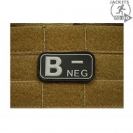 Patch 3d Pvc Blood Type B- Black Jacket To Go (jtg-bneg-bk) Patch 3d Pvc Blood Type B- Black Jacket To Go (jtg-bneg-bk)