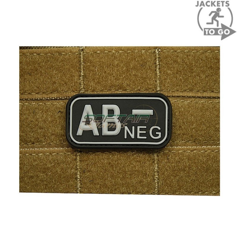 Patch 3d Pvc Blood Type Ab- Black Jacket To Go (jtg-abneg-bk)