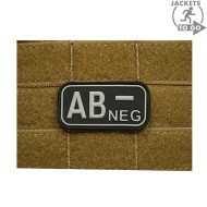 Patch 3d Pvc Blood Type Ab- Black Jacket To Go (jtg-abneg-bk)