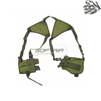 Fondina Ascellare Per Pistola Verde Frog Industries (fi-b72-od)