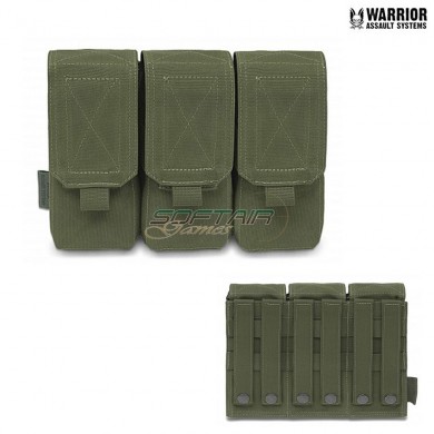 Triple Magazines M4 5.56mm Pouch Olive Drab Warrior Assault Systems (w-eo-tm4-od)