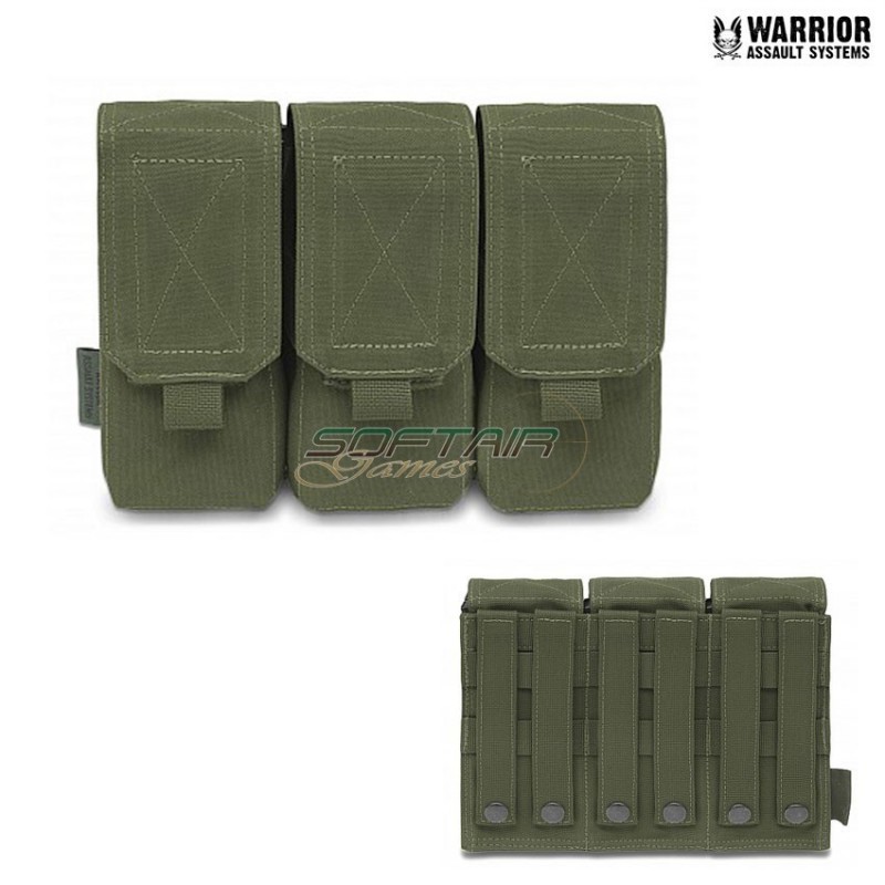 Tasca Porta Caricatori Triplo M4 5.56 Olive Drab Warrior Assault Systems (w-eo-tm4-od)