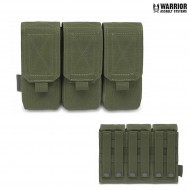 Triple Magazines M4 5.56mm Pouch Olive Drab Warrior Assault Systems (w-eo-tm4-od)