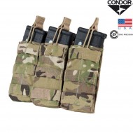 Triple Magazines Pouch M4 Open Top Multicam Condor® (ma27-mc)