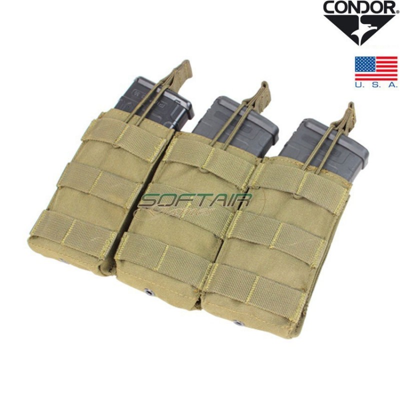 Tasca Tripla Caricatori M4 Open Top Coyote Tan Condor® (ma27-kh)