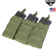 Triple Magazines Pouch M4 Open Top Olive Drab Condor® (ma27-od)
