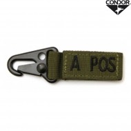 Portachiavi Gruppo Sanguigno A+ Olive Drab Condor (co-apos-od)