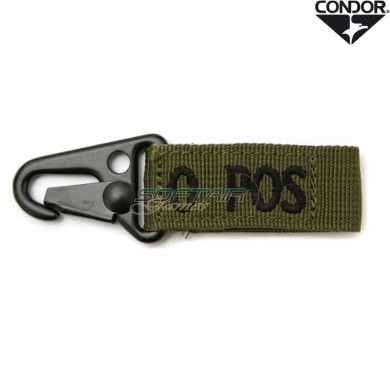 Blood Type Key Chain 0+ Olive Drab Condor (co-0pos-od)