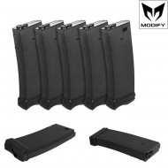 Set 5 Mid-cap Xtc M4 Magazines 190bb Black Modify (mod-011153)
