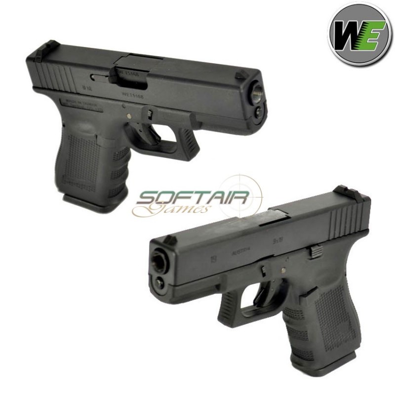 Gas Pistol G19 Gen4 Black Blowback We (we-wg03b) Gas Pistol G19 Gen4 Black Blowback We (we-wg03b)