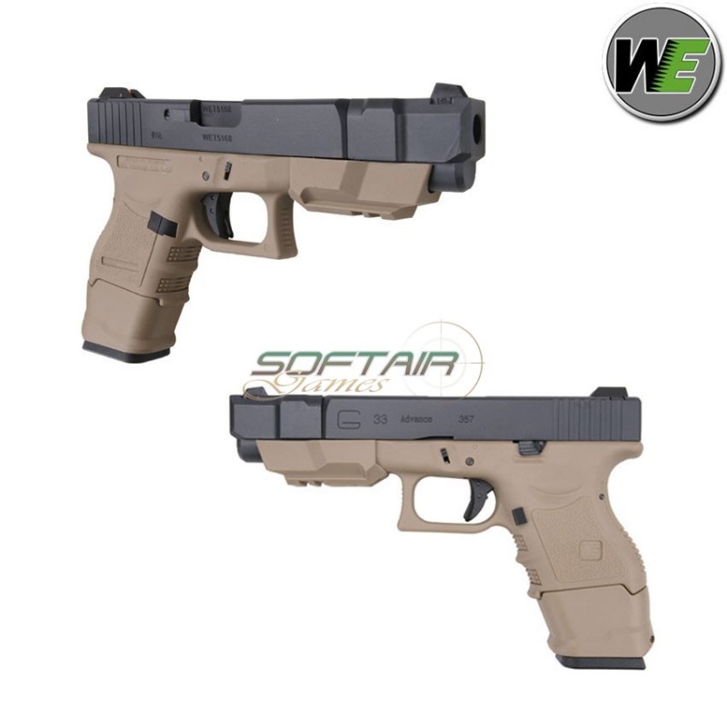 Gas Pistol G33 Advance Tan Blowback We (we-1026-tan)