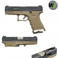 Gas Pistol G19 E Force Tan Blowback Black/silver We (we-1146-tan)