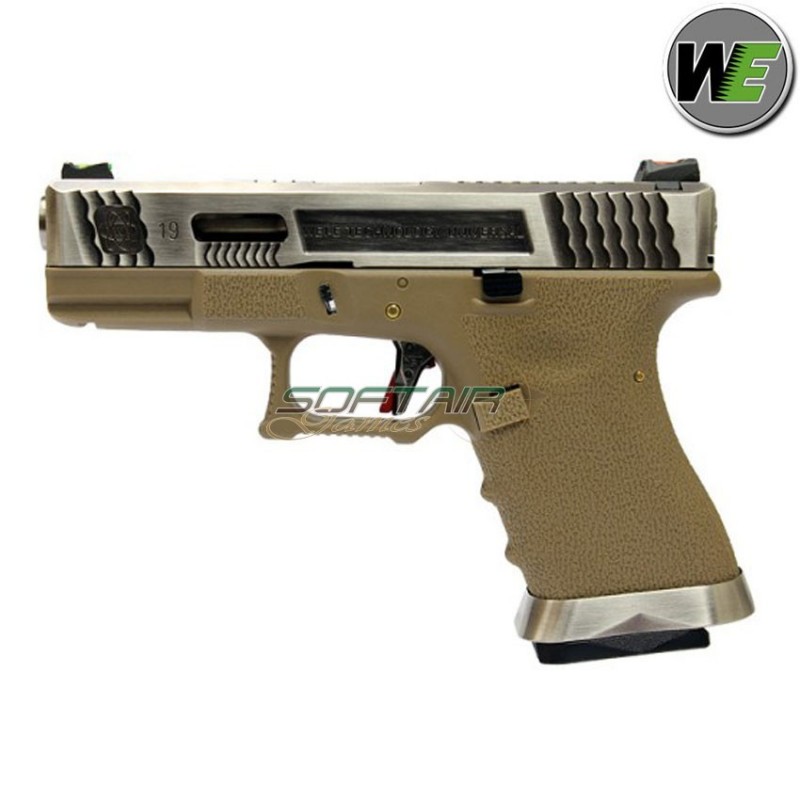 Pistola Gas G19 E Force Tan Scarellante Silver/silver We (we-22281)