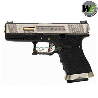 Gas Pistol G19 E Force Black Blowback Silver/gold We (we-1151-bk)