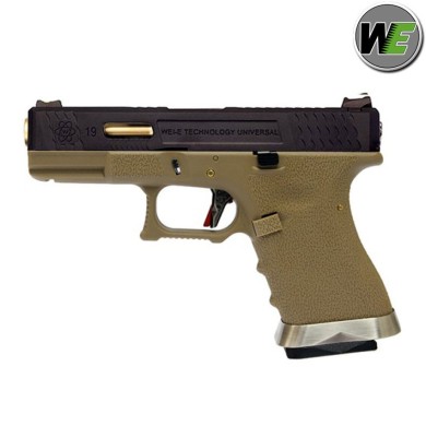 Gas Pistol G19 E Force Tan Blowback Black/gold We (we-1148-tan)