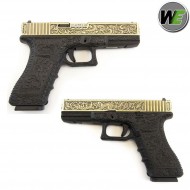 Pistola A Gas G17 Gen3 Etched Ivory Scarrellante We (we-wg01fb)
