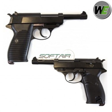 Gas Pistol P38 Walther "lupin" Black Blowback We (we-1195-bk)