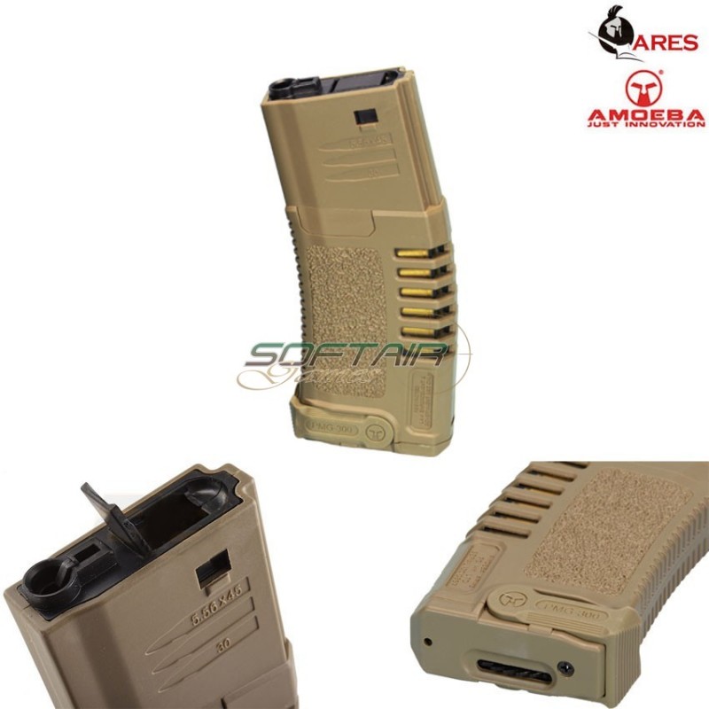 Hi-cap Magazine 300bb M4 Tan Ares Amoeba (ar-caramt)