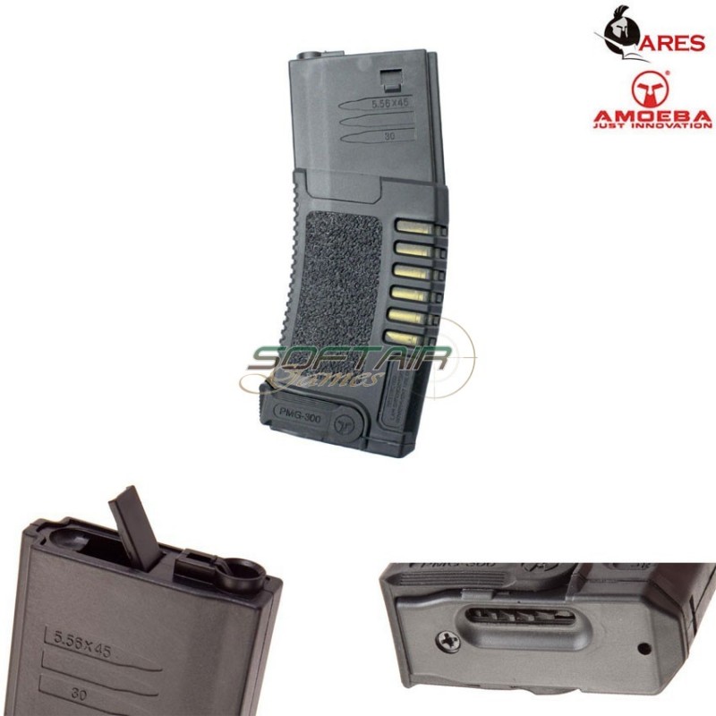 Hi-cap Magazine 300bb M4 Black Ares Amoeba (ar-caramb)
