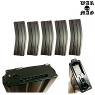 Set 5 Hi-cap Magazines M4 450bb Black Warmag (wm-24set-bk) Set 5 Hi-cap Magazines M4 450bb Black Warmag (wm-24set-bk)