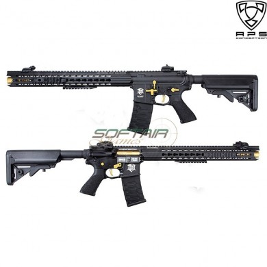 Electric Rifle Boar Defense Ambi Keymod Blowback Black/gold (aps-aeg-asr118)