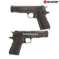Gas Pistol "μολων Λαβε" 1911 Blowback Brown Grip Armorer Works (AW-NE2002)