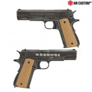 Gas Pistol "μολων Λαβε" 1911 Blowback Tan Grip Armorer Works (AW-NE2002)