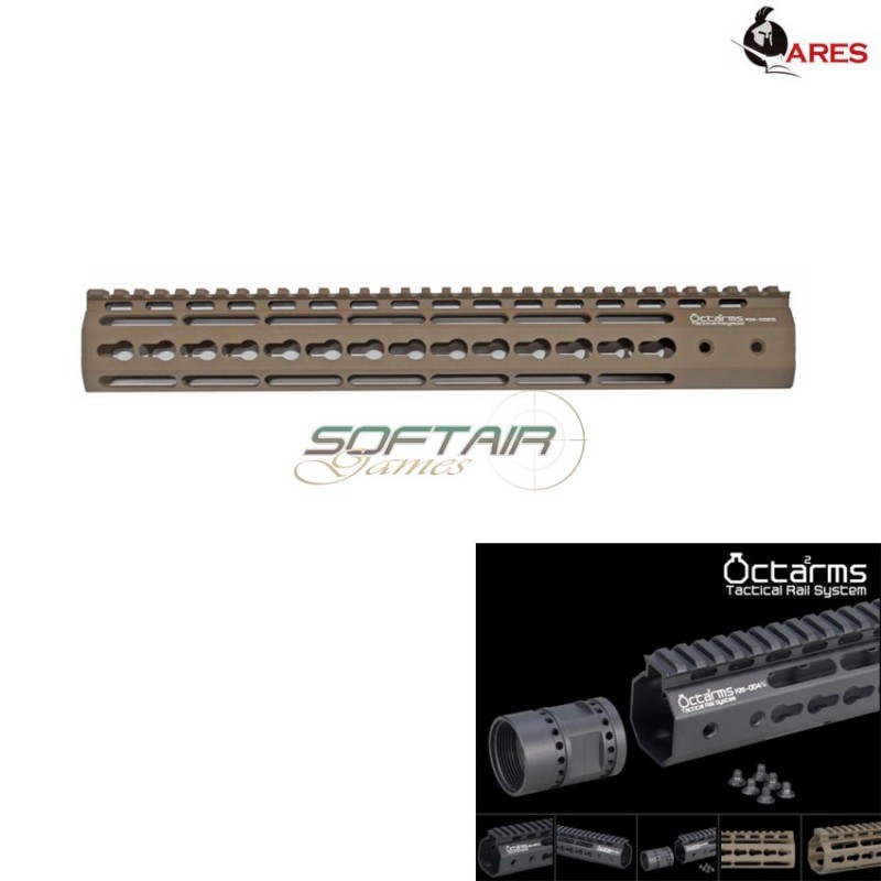 Keymod System 13.5 Pollici Handguard Set Dark Earth Octarms Ares (ar-km-002s-de)