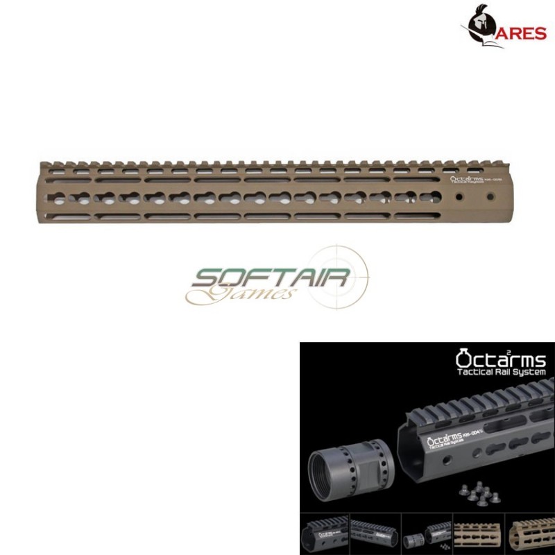 Keymod System 15 Pollici Handguard Set Dark Earth Octarms Ares (ar-km-001s-de)