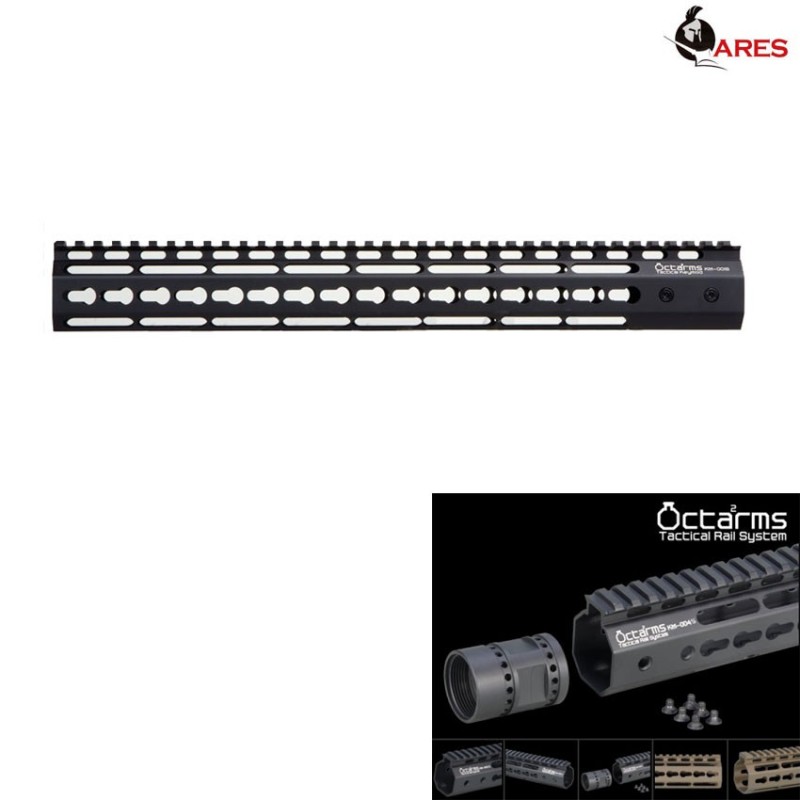 Keymod System 15" Handguard Set Black Octarms Ares (ar-km-001s-bk)