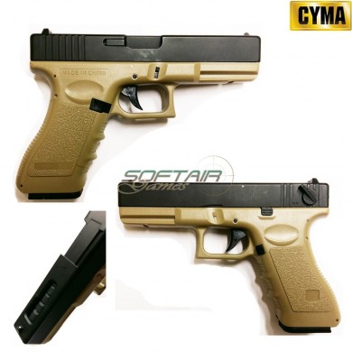 Electric Pistol Aep Glock G18c Tan & Black Cyma (cm-030-tb)