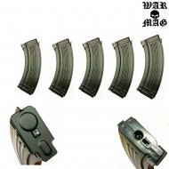 Set Mid-cap Ak Magazines 90bb Metal Black Warmag (wm-25set-bk) Set Mid-cap Ak Magazines 90bb Metal Black Warmag (wm-25set-bk)