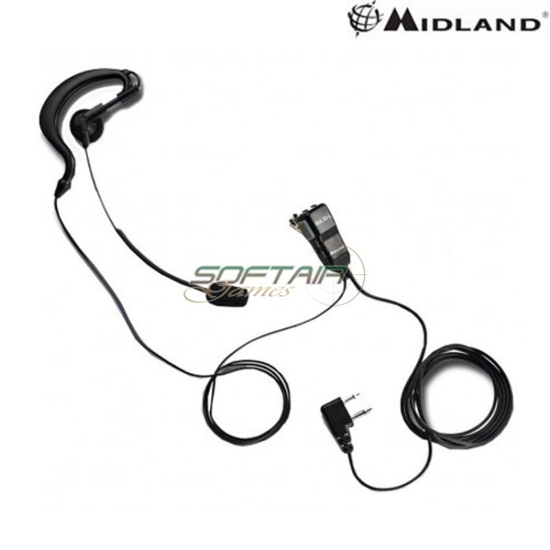 Auricolare/microfono Per Midland Modello Action Con Braccetto Midland (c648.03) Auricolare/microfono Per Midland Modello Action Con Braccetto Midland (c648.03)