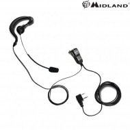 Auricolare/microfono Per Midland Modello Action Con Braccetto Midland (c648.03) Auricolare/microfono Per Midland Modello Action Con Braccetto Midland (c648.03)