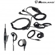 Laringophone 2 Pin With Headset And Finger Ptt Ae38 Midland (c823) Laringophone 2 Pin With Headset And Finger Ptt Ae38 Midland (c823)