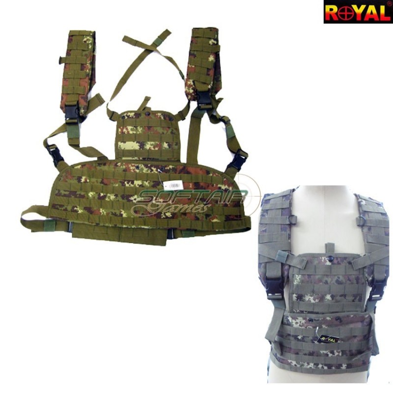 Tactical Molle Vest Front Panel Italian Camo Royal (h7011tc)